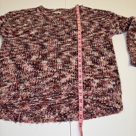 LOFT Outlet Chunky Marled Knit Sweater โ Size S Pink Multicolor - Picture 7 of 7